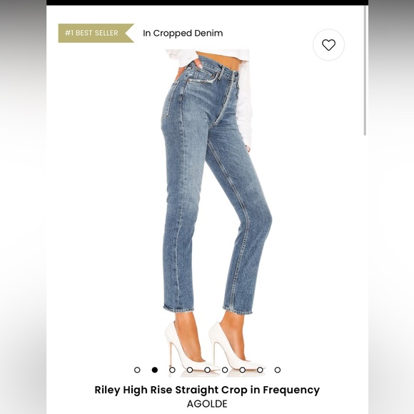 Agolde Riley High Rise Straight Crop, 26